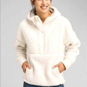 Prana White Fuzzy Pullover